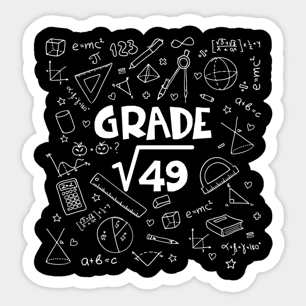 7th Grade Math Square Root Of 49 Back To School Sticker by Terryeare